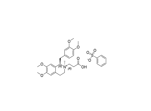 2-(2-carboxyethyl)-1-[(3,4-dimethoxyphenyl)methyl]-,1,2,3,4-tetrahydro-6,7-dimethoxy-2-methyl-isoquinolinium benzenesulfonate